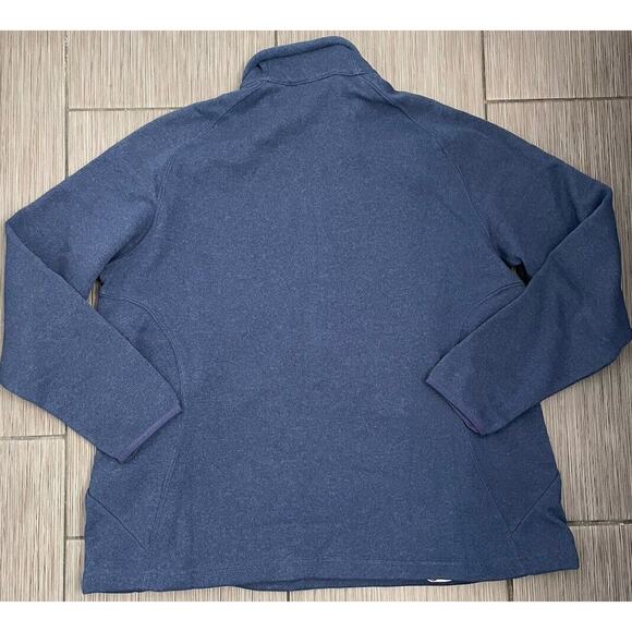 Lands' End Blue Quarter-Zip Sweatshirt - Picture 3 of 4